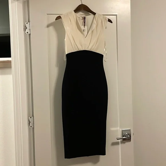 ted baker fitted dress Fit-N-Flare Multi-Stitch Soft Knit Dress main image 1